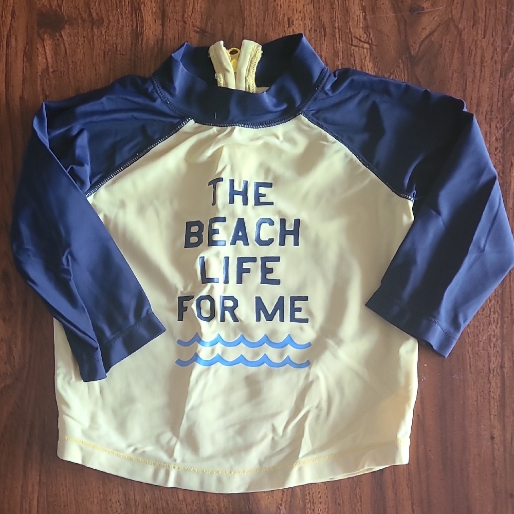 Beach Life Blue and Yellow Rashguard with Sun Protection(🛍 Bundle ANY 6/$36)
